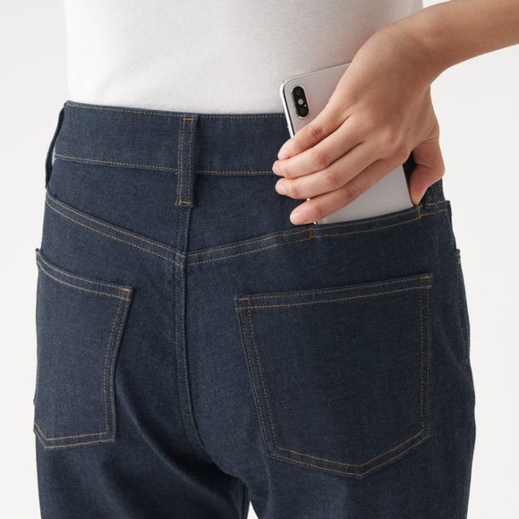 Muji Women's 4 Way Stretch Denim Boyfriend Fit - Size 26 - Picture 6 of 11